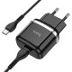 Мережевий зарядний пристрій HOCO N24 Victorious single port charger Type-C cable 20W Black