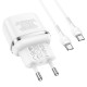 Мережевий зарядний пристрій HOCO N24 Victorious single port charger Type-C cable 20W White