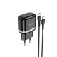 Мережевий зарядний пристрій HOCO N24 Victorious single port charger Type-C cable 20W Black