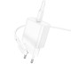 Мережевий зарядний пристрій Borofone BA71A Power single port charger Lightning cable 20W White