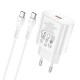 Мережевий зарядний пристрій HOCO N22 Jetta Type-C cable 25W White