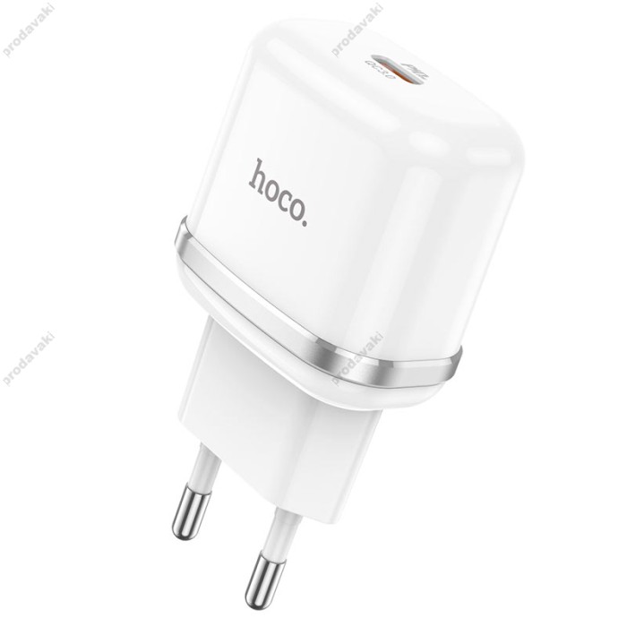 Мережевий зарядний пристрій HOCO N24 Victorious single port charger Type-C cable 20W White