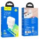 Мережевий зарядний пристрій HOCO N24 Victorious single port charger Lightning cable 20W White