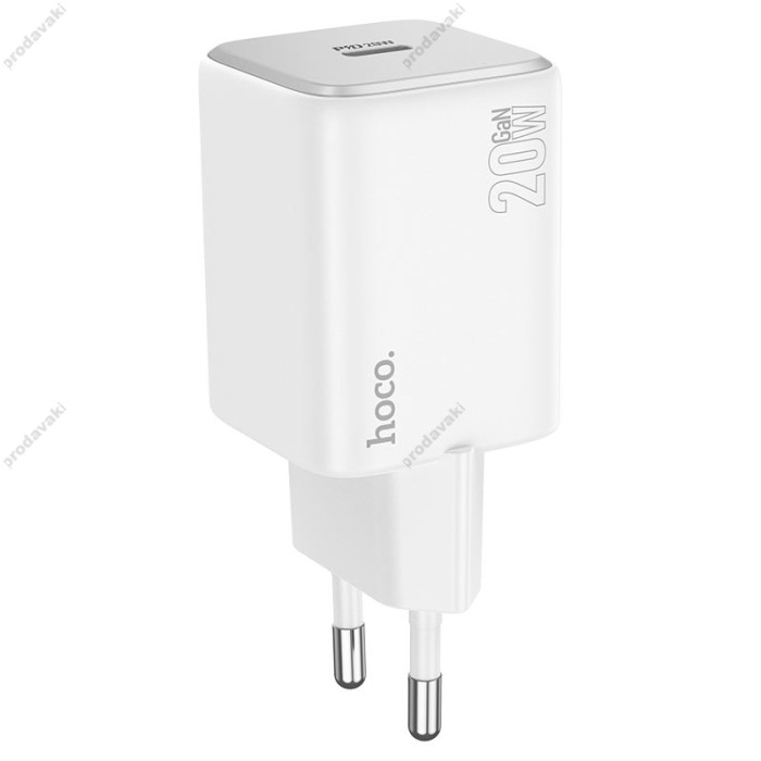 Мережевий зарядний пристрій HOCO N40 Mighty single port charger 20W White