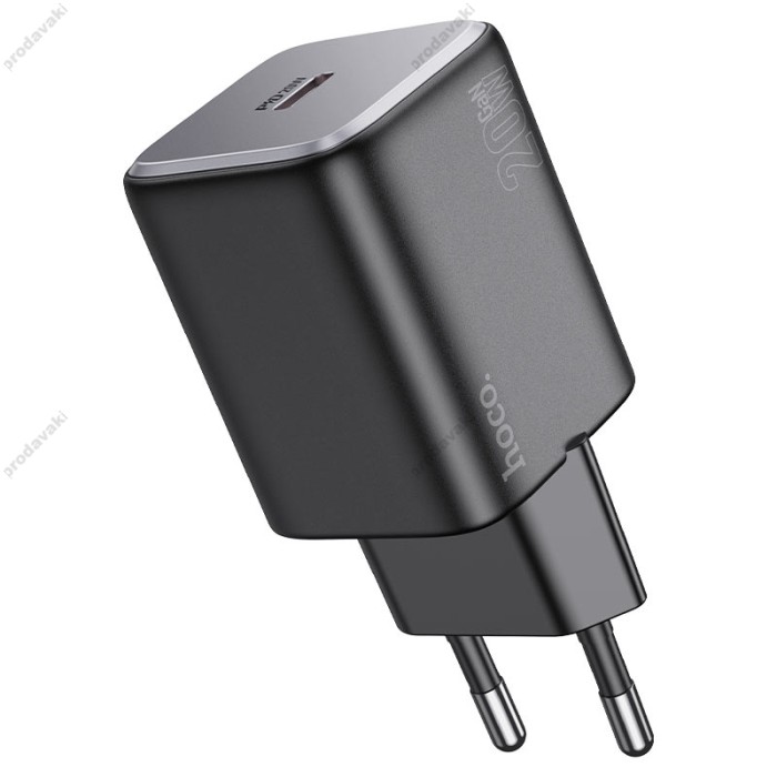Мережевий зарядний пристрій HOCO N40 Mighty single port charger 20W Black
