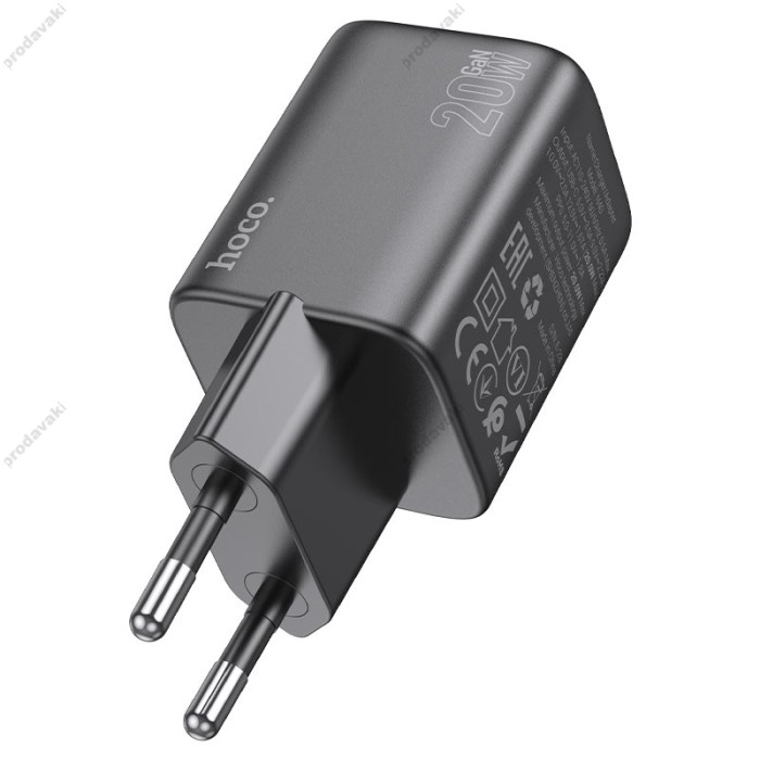 Мережевий зарядний пристрій HOCO N40 Mighty single port charger 20W Black