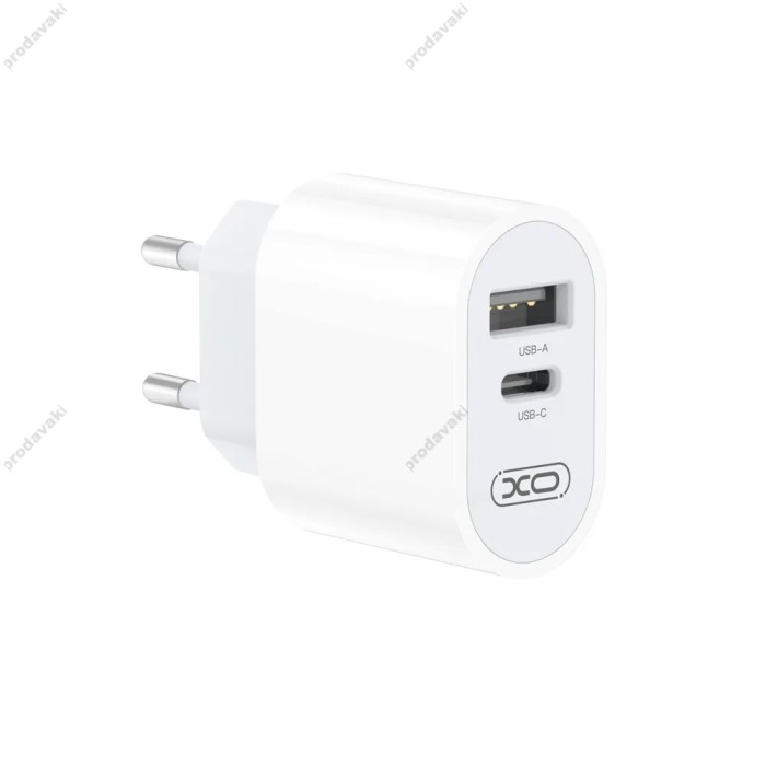 Мережевий зарядний пристрій XO L97 Home charger Type-C cable 12W White
