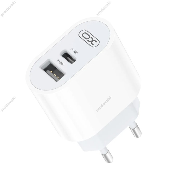 Мережевий зарядний пристрій XO L97 Home charger Type-C cable 12W White