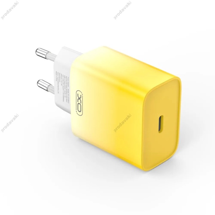 Мережевий зарядний пристрій XO CE18 fast charging charger 30W Yellow