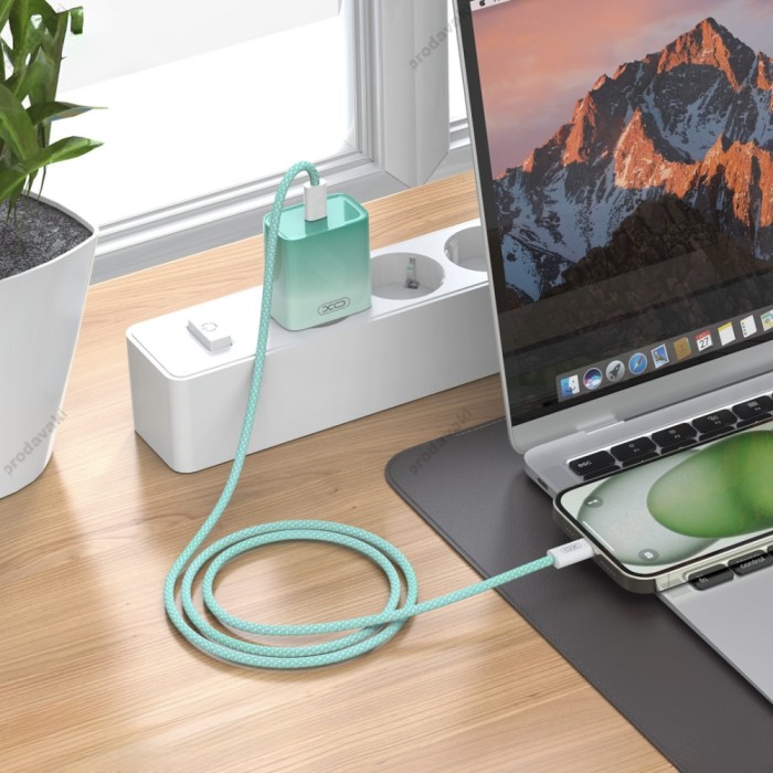 Мережевий зарядний пристрій XO CE18 fast charging charger 30W Blue