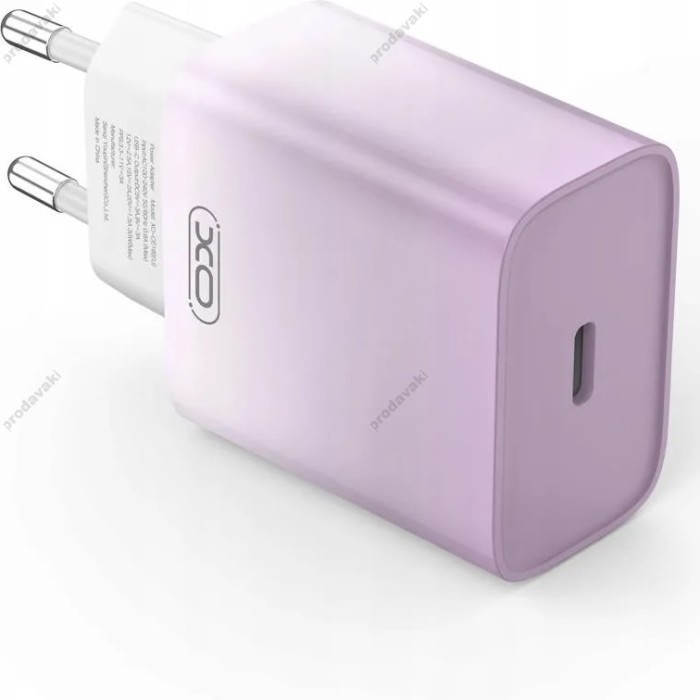 Мережевий зарядний пристрій XO CE18 fast charging charger 30W Purple
