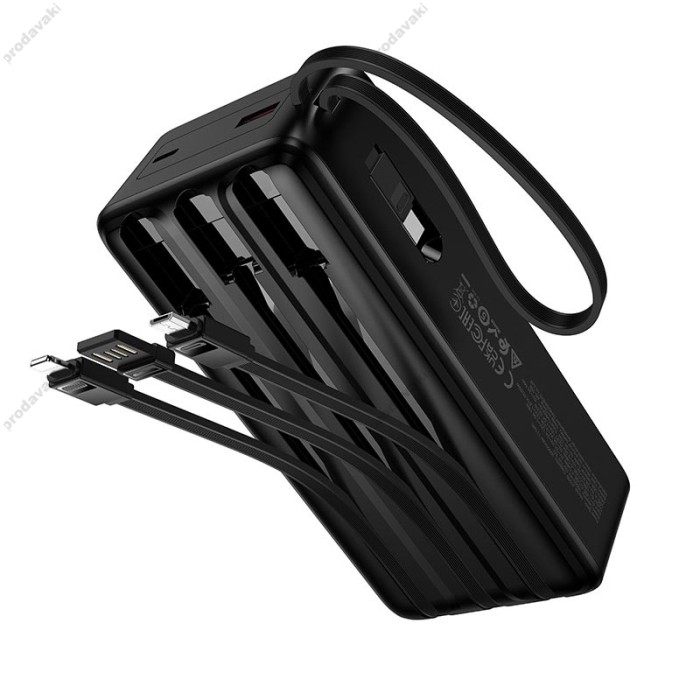 Повербанк портативний акумулятор Power bank Hoco J156B Founder PD fully compatible 22.5W 30000 mAh Black