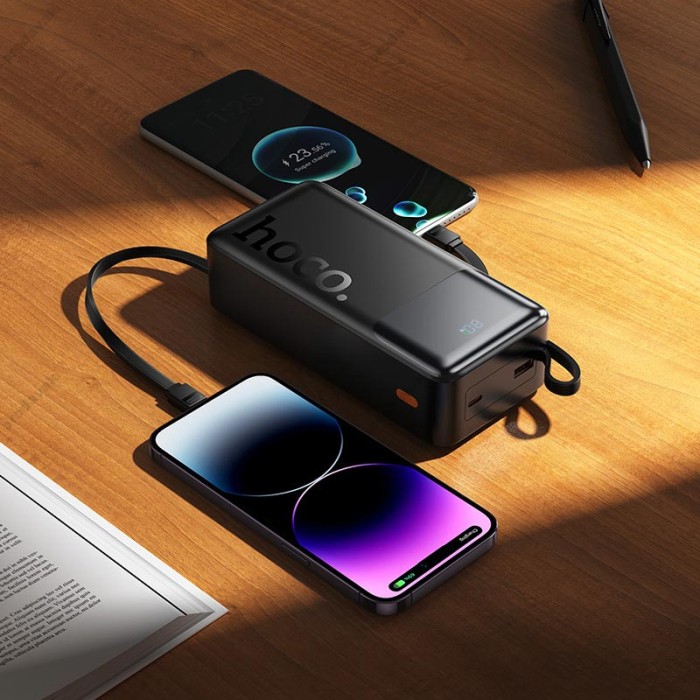 Повербанк портативний акумулятор Power bank Hoco J156B Founder PD fully compatible 22.5W 30000 mAh Black