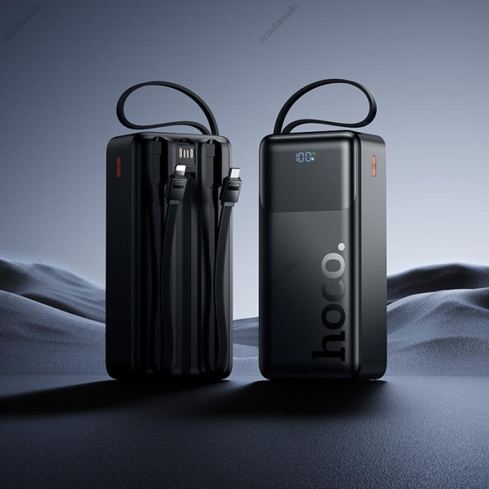 Повербанк портативний акумулятор Power bank Hoco J156B Founder PD fully compatible 22.5W 30000 mAh Black