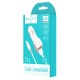 Автомобільний зарядний пристрій Hoco Z23 lightning 2USB White