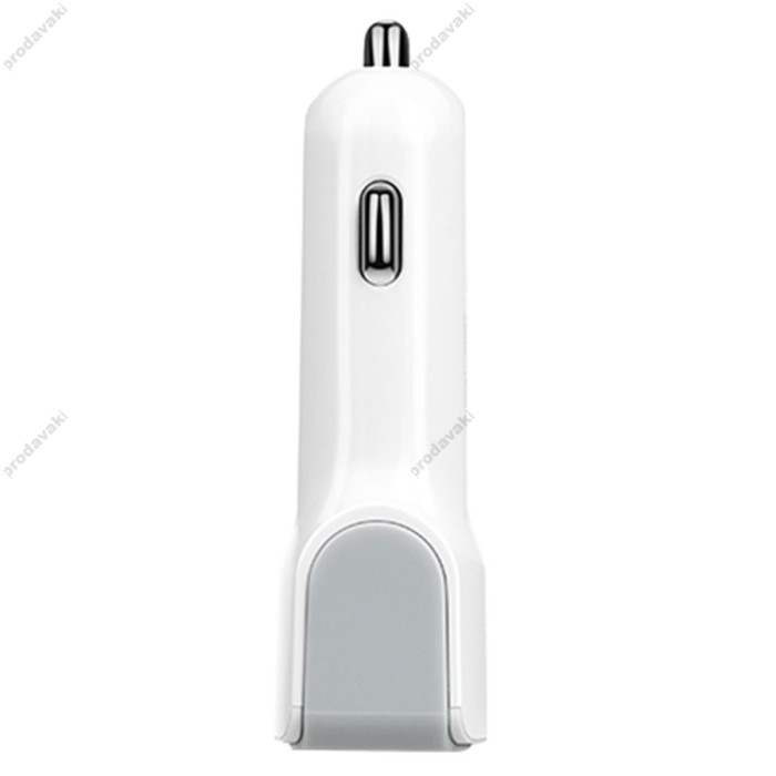 Автомобільний зарядний пристрій Hoco Z23 lightning 2USB White