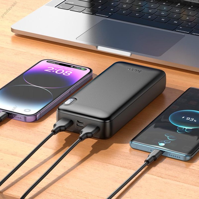 Повербанк портативний акумулятор Power bank HOCO J128A Powerful 20000 mAh Black