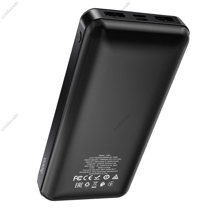 Повербанк портативний акумулятор Power bank Hoco J72A Easy travel 20000 mAh Black