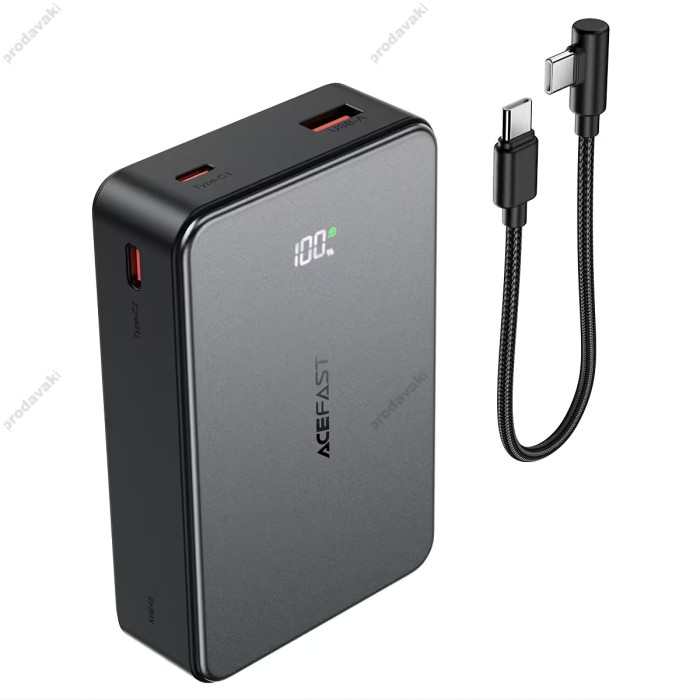 Повербанк портативний акумулятор Power bank ACEFAST M29 fast charging 22.5W 20000 mAh Black