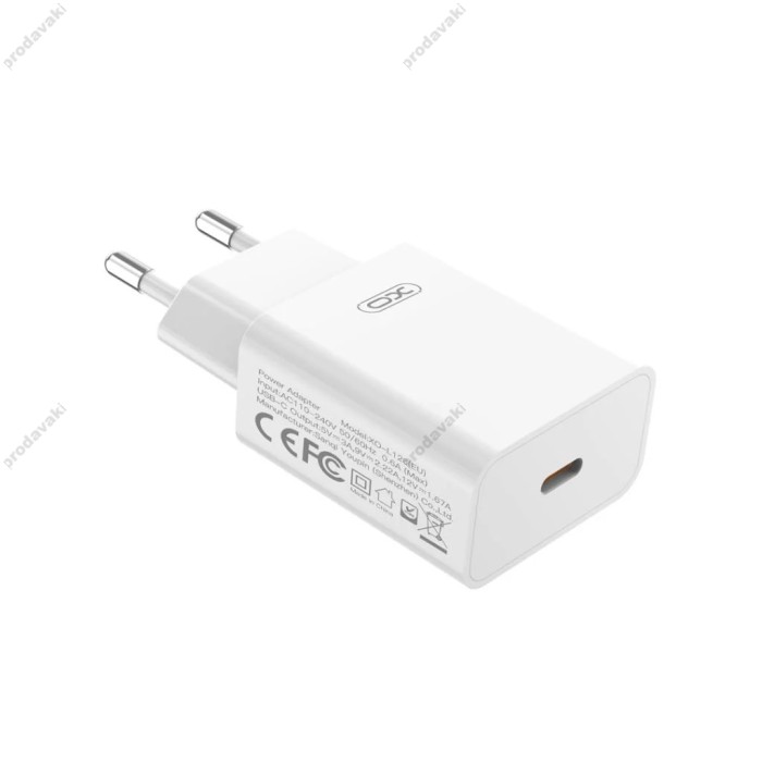 Мережевий зарядний пристрій XO L126 Fast Charging Charger 20W White