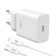 Мережевий зарядний пристрій XO L126 Fast Charging Charger Lightning cable 20W White