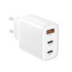 Мережевий зарядний пристрій XO L117 fast charging charger Lightning cable 45W White