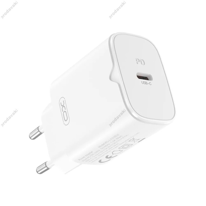 Мережевий зарядний пристрій XO L131 Fast Charging Charger 30W White