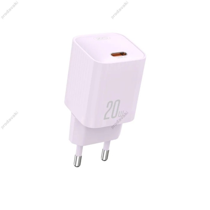 Мережевий зарядний пристрій XO L146 Single USB-C Fast Charger 20W Purple