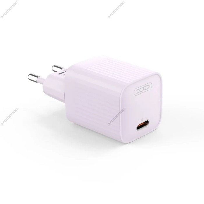 Мережевий зарядний пристрій XO L146 Single USB-C Fast Charger 20W Purple