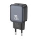 Мережевий зарядний пристрій XO L153 USB-C Fast Charger 20W Black