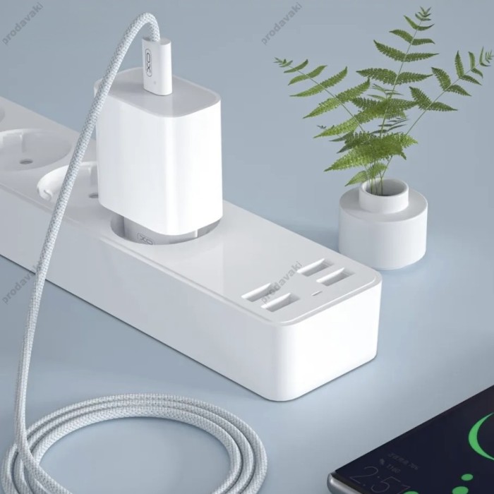 Мережевий зарядний пристрій XO L129 Fast Charging Charger 20W White