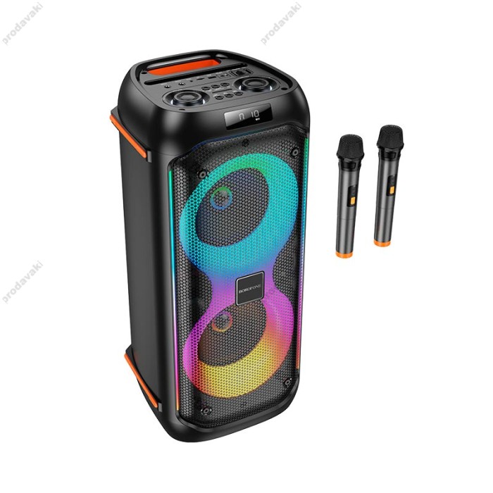 Портативна колонка система караоке Borofone BP26 з 2-ма мікрофонами 50W Black