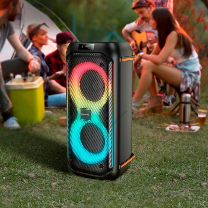 Портативна колонка система караоке Borofone BP26 з 2-ма мікрофонами 50W Black