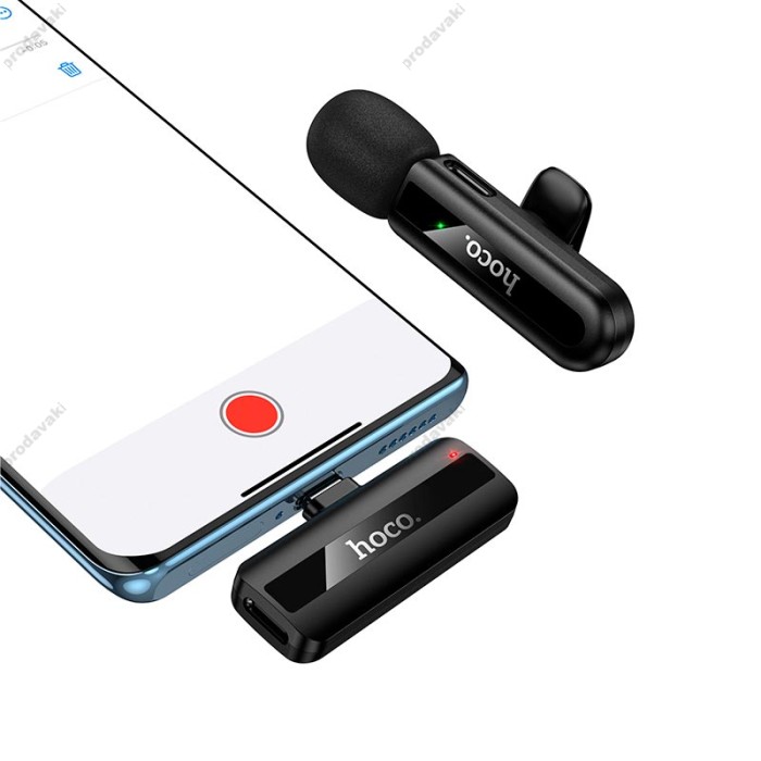 Бездротовий мікрофон Hoco L20 Type-C Fair Wireless Microphone Black