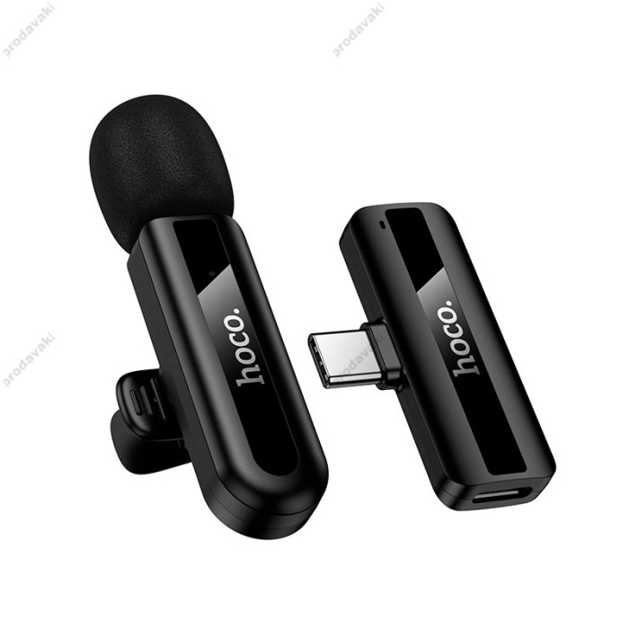 Бездротовий мікрофон Hoco L20 Type-C Fair Wireless Microphone Black