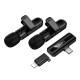 Бездротовий мікрофон Hoco L20A Lightning / Type-C Fair wireless microphone Black