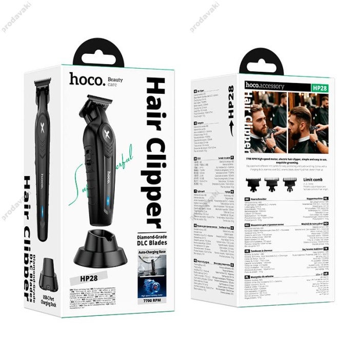 Машинка для стрижки волосся Hoco HP27 Engraving electric hair clipper Black