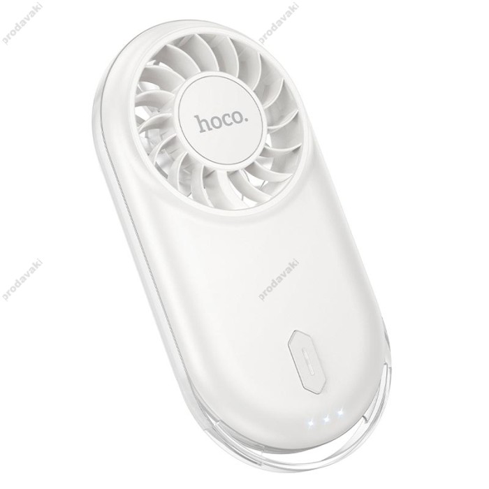 Портативний міні вентилятор Hoco HX611 ultra-thin pocket fan 3 Levels Milky white