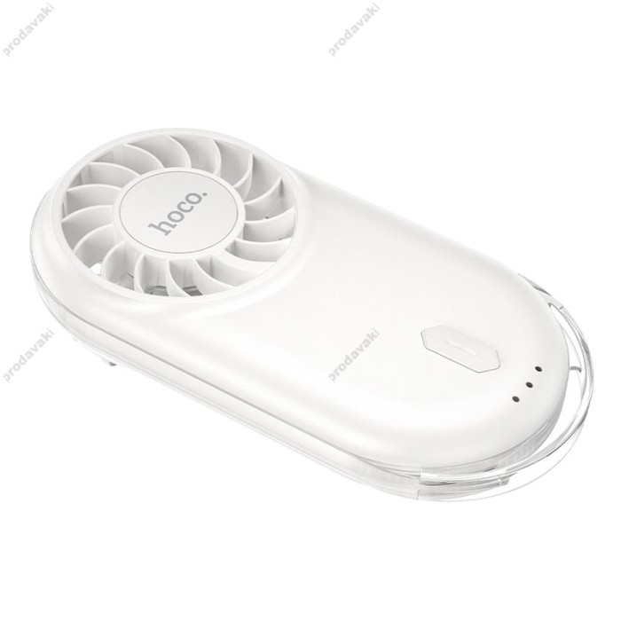Портативний міні вентилятор Hoco HX611 ultra-thin pocket fan 3 Levels Milky white