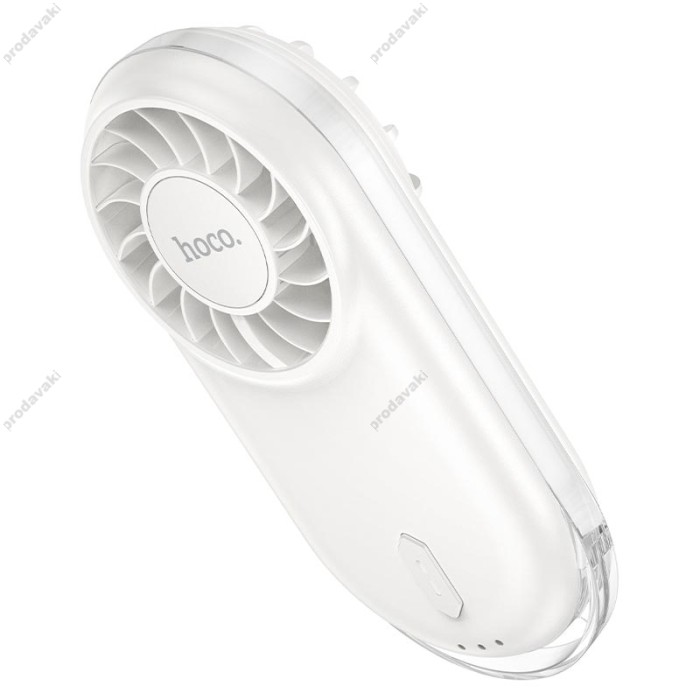 Портативний міні вентилятор Hoco HX611 ultra-thin pocket fan 3 Levels Milky white