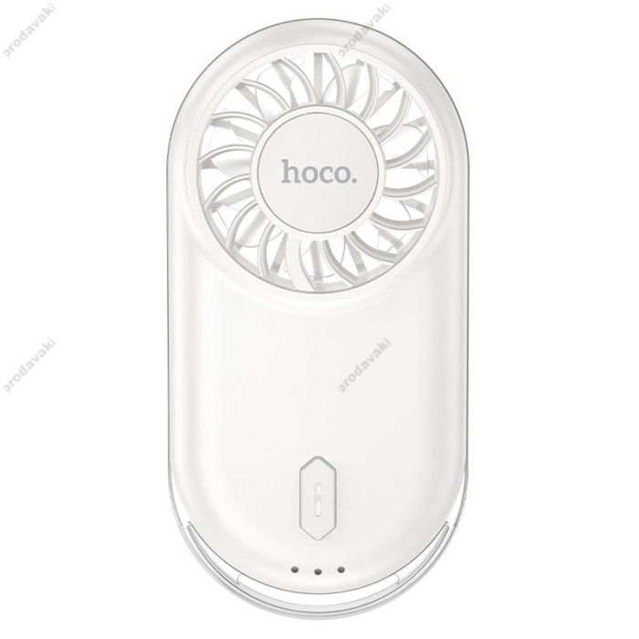 Портативний міні вентилятор Hoco HX611 ultra-thin pocket fan 3 Levels Milky white