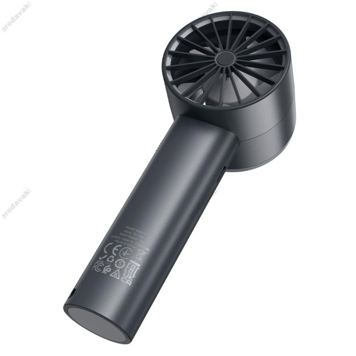 Портативний міні вентилятор Hoco HX612 Ice pack series handheld fan 200 Levels Black