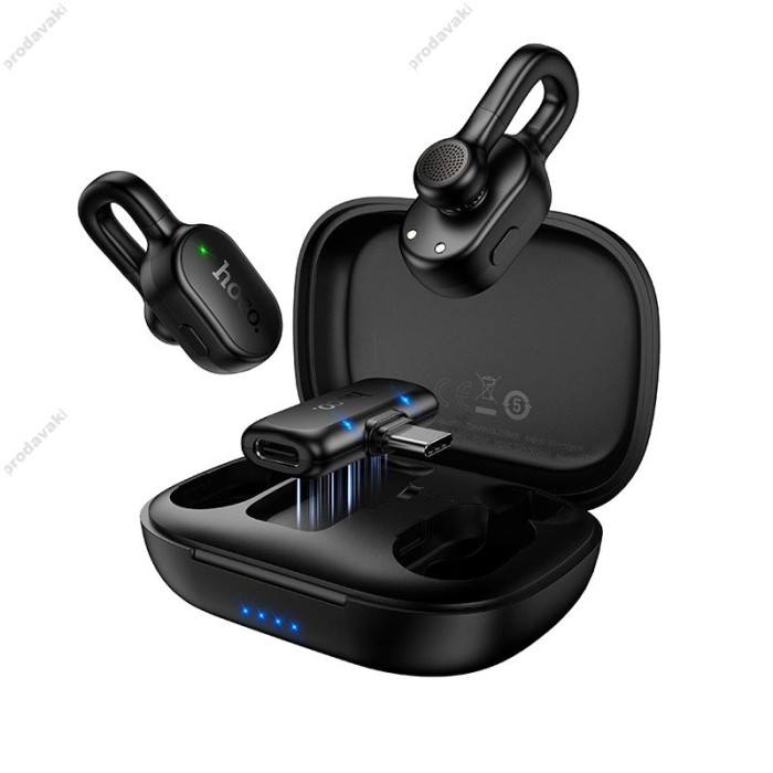 Бездротовий мікрофон HOCO L27 Ice hidden wireless microphone Type-C 2 мікрофона Black