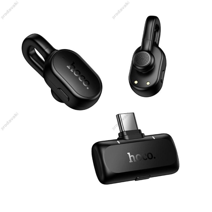 Бездротовий мікрофон HOCO L27 Ice hidden wireless microphone Type-C 2 мікрофона Black