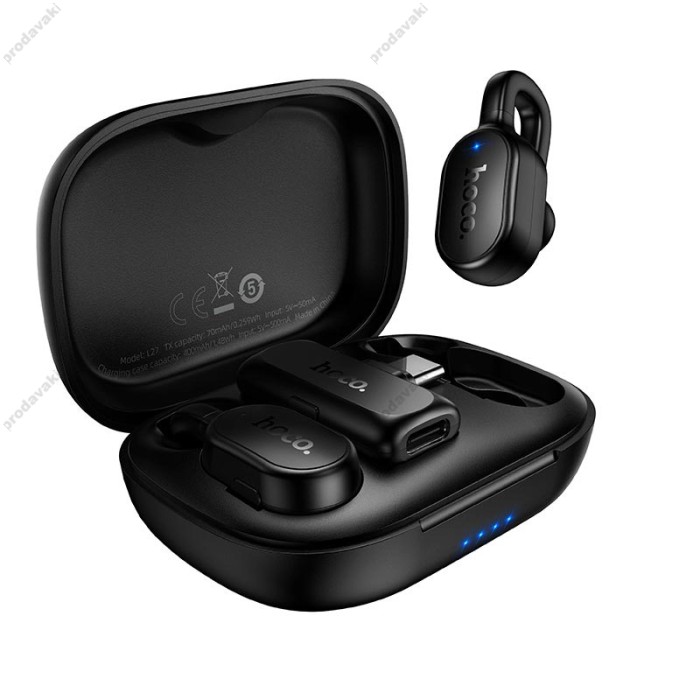 Бездротовий мікрофон HOCO L27 Ice hidden wireless microphone Type-C 2 мікрофона Black