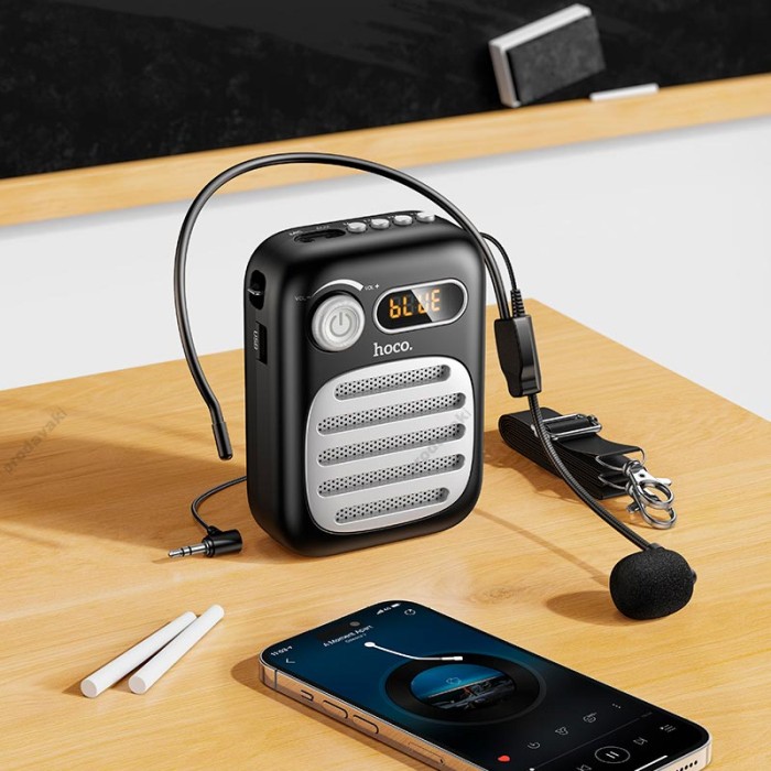 Портативна колонка диктофон Bluetooth HOCO L23 Lemony speaker with wired microphone BT5.4 Black