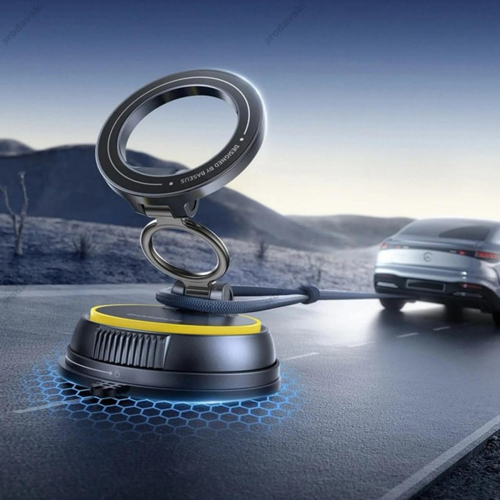 Автомобільний тримач Baseus VC2 Flex Magnetic Car Mount Suction Cup Veersion Black (C0013803)