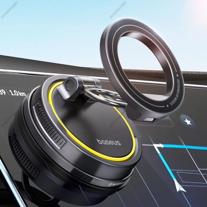 Автомобільний тримач Baseus VC2 Flex Magnetic Car Mount Suction Cup Veersion Black (C0013803)