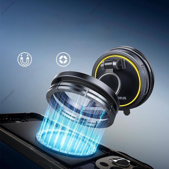 Автомобільний тримач Baseus VC2 Flex Magnetic Car Mount Suction Cup Veersion Black (C0013803)