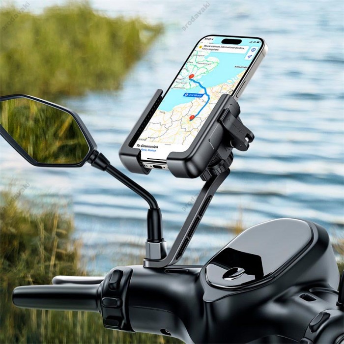 Тримач телефону для велосипеда/мотоцикла Baseus GoTrip Series Bike Mount Rearview Black C40572301111-01